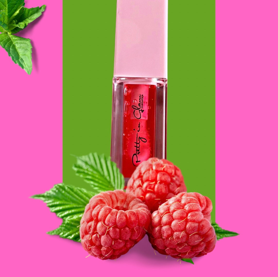 Raspberry lip oil | Pretty in Glam
